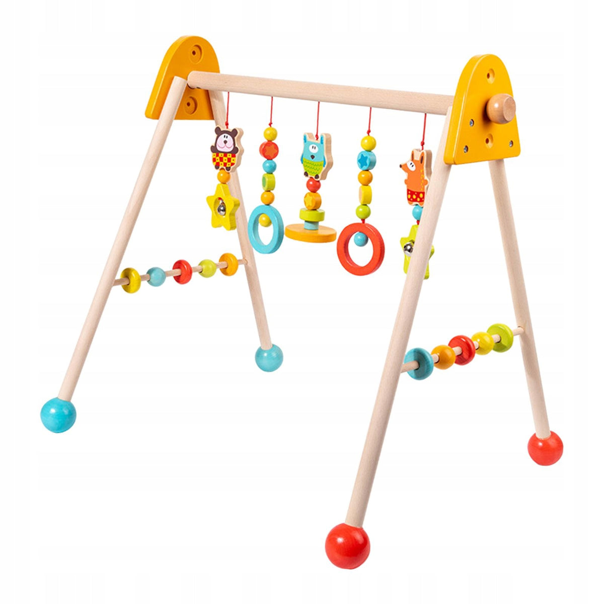 Play Gym Frame Wooden Baby Gym, Fine Motor Skill, with Wooden Baby Hanging Brand no brand