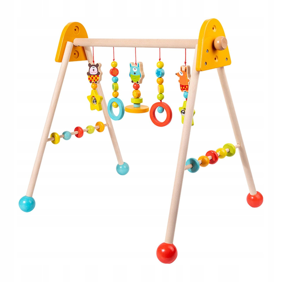 Play Gym Frame Wooden Baby Gym, Fine Motor Skill, with Wooden Baby Hanging