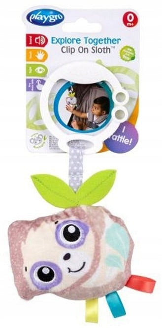 Playgro Explore Together Clip Sloth 10x10cm Stroller Pendant 0+ m