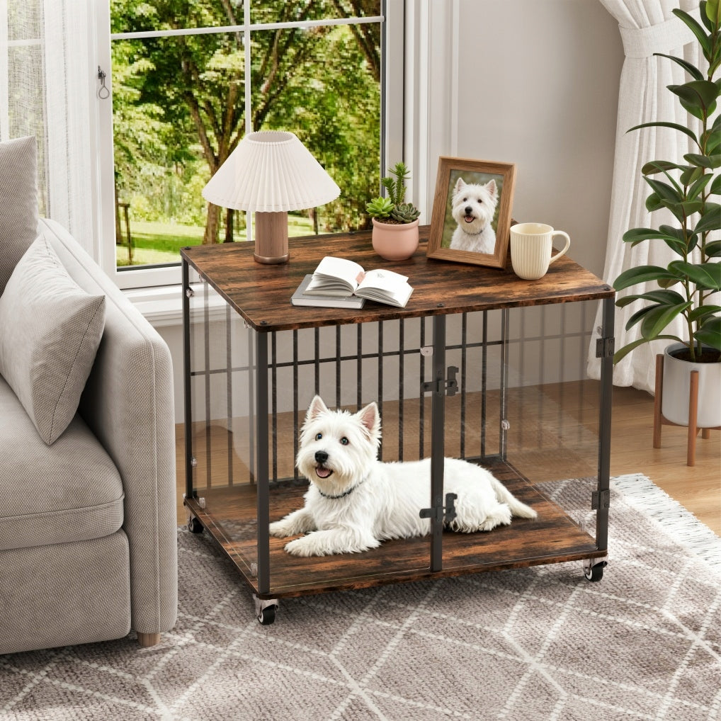 Playpen Dog Transporter Kennel Cage Wood BingoPaw 60x77x65 cm Brand BingoPaw