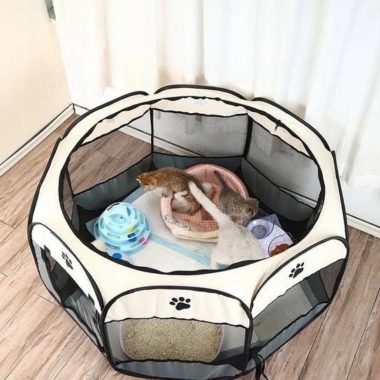 Playpen Folding Lightweight For Dog Cat Rabbit Puppies Animal XXL 59x114cm Brand Springos