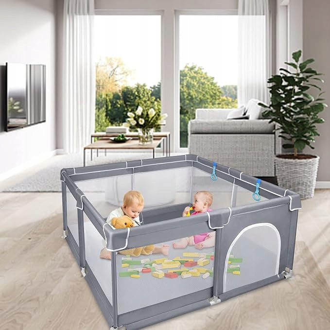 Playpen For Children Folding 120x120cm With Mesh And Opening Entrance Brand no brand