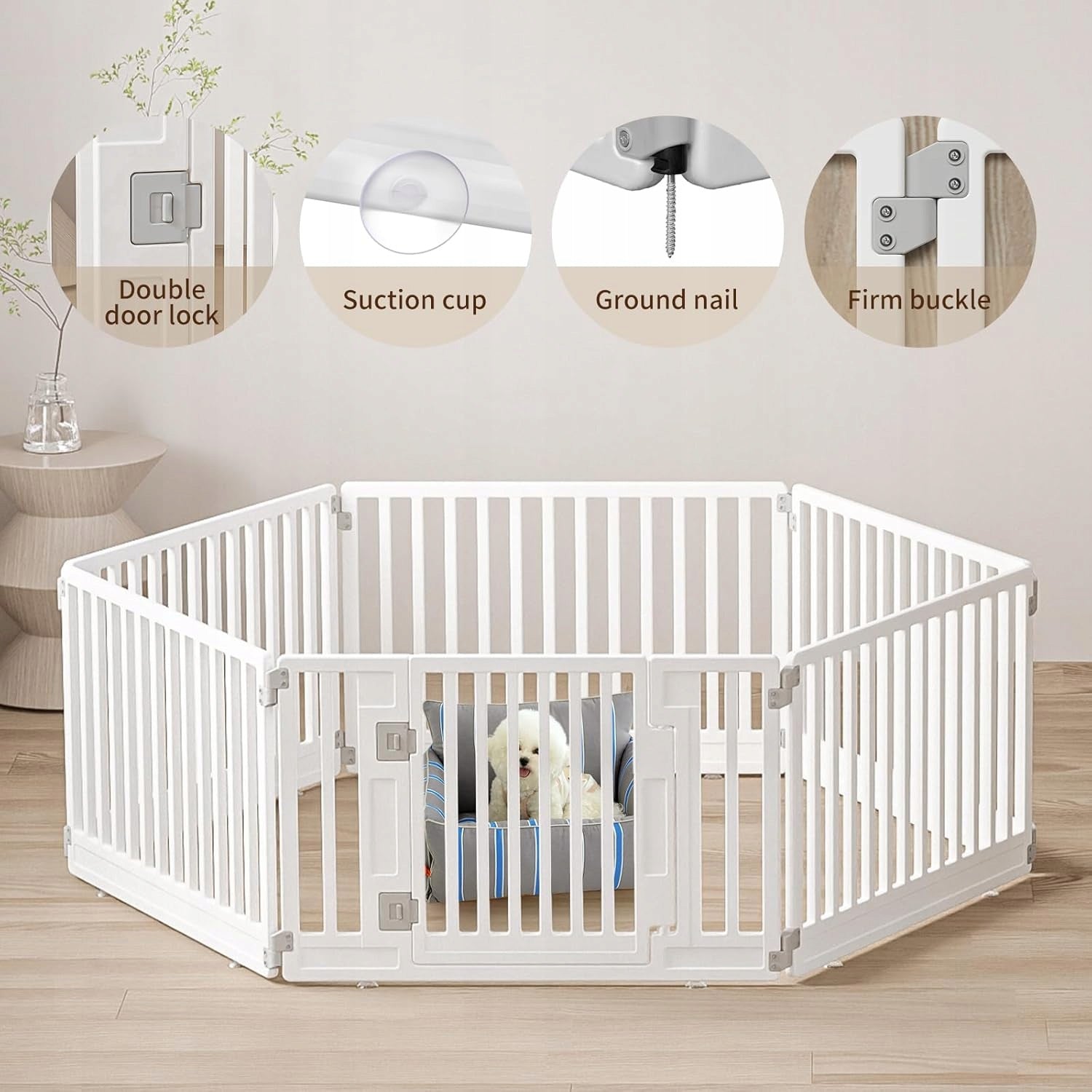 Playpen for Children and Puppies Gupamiga Folding With HDPE Doors 180x90cm Manufacturer code B0F438HDPW