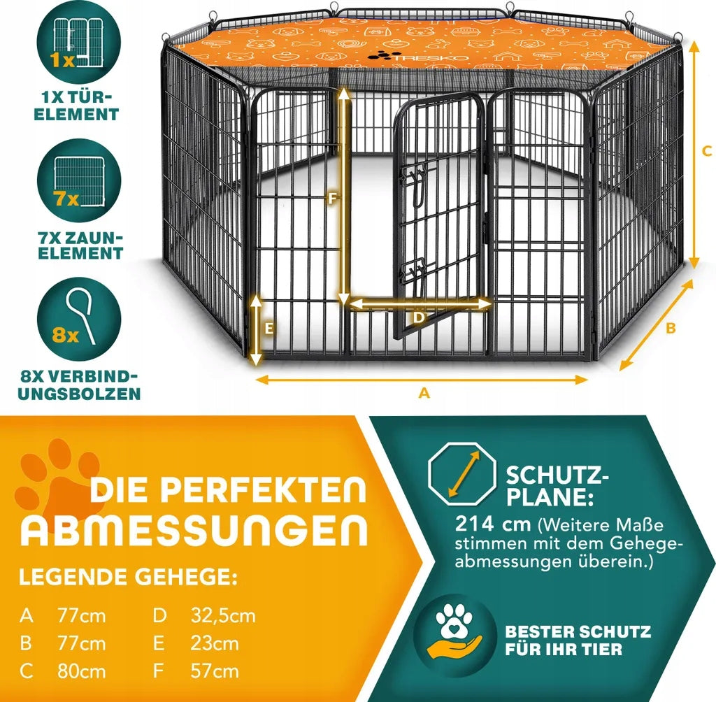 Playpen for animals Tresko 80x80 cm Packaging status original