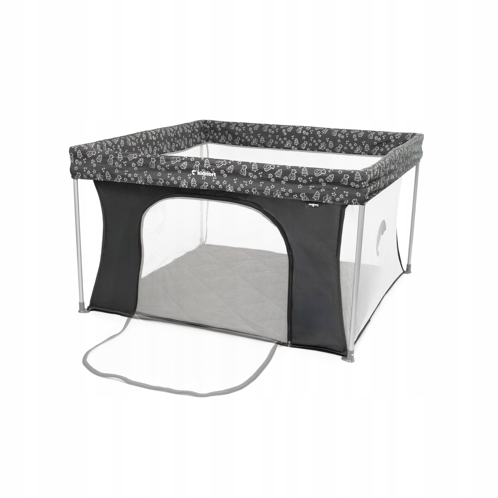 Playpen for children 126 x126 cm Snøen dark grey dry pool Manufacturer code KZA00006