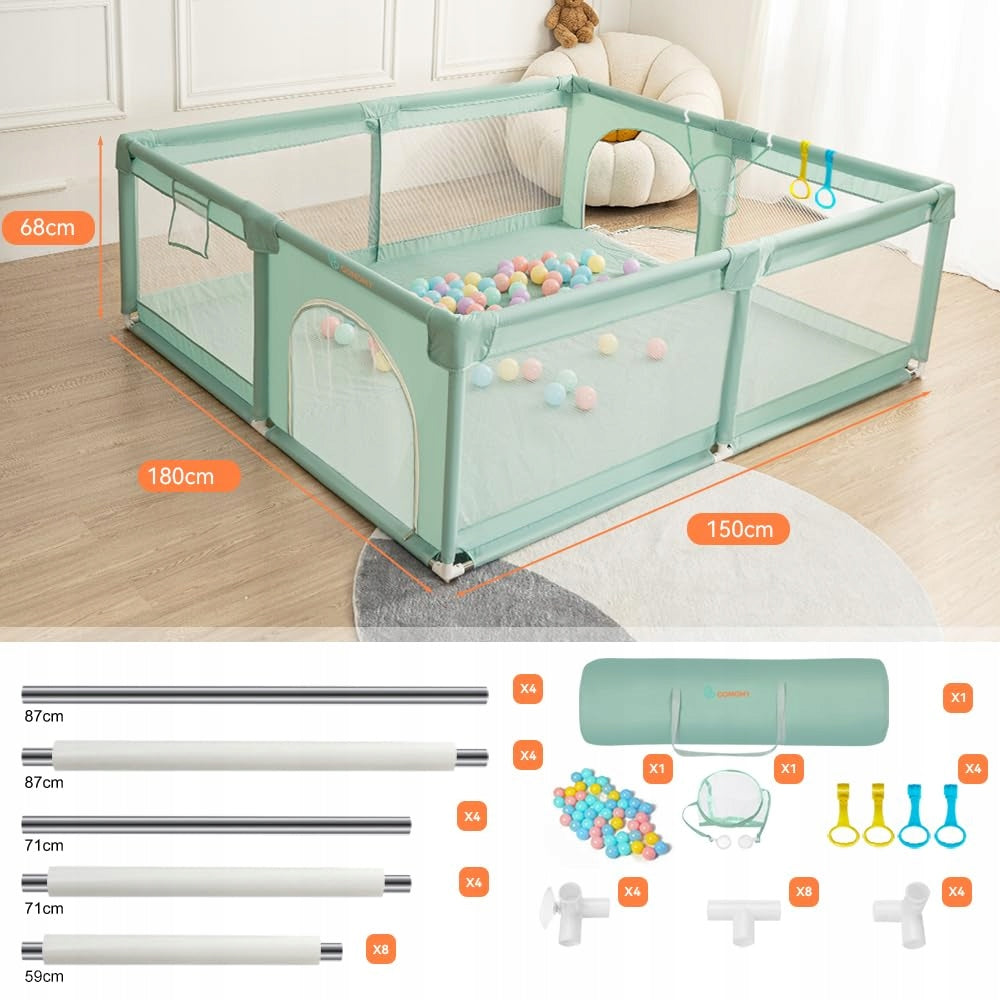 Playpen for children COMOMY 150x180x66 cm – a safe space to play Manufacturer code 646CPL