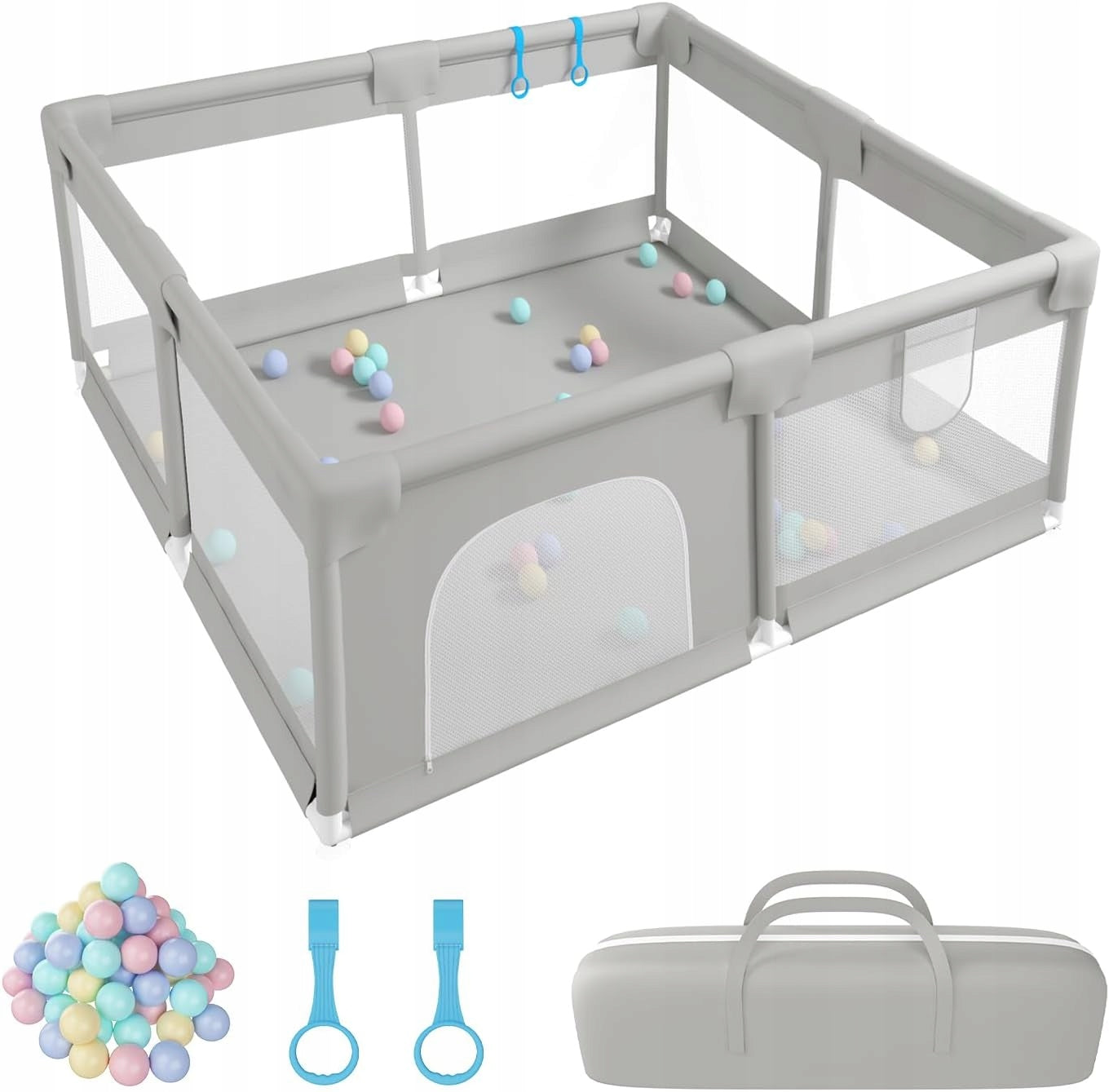 Playpen for children, infants Square toys, Dry pool 130x130 + ball holders