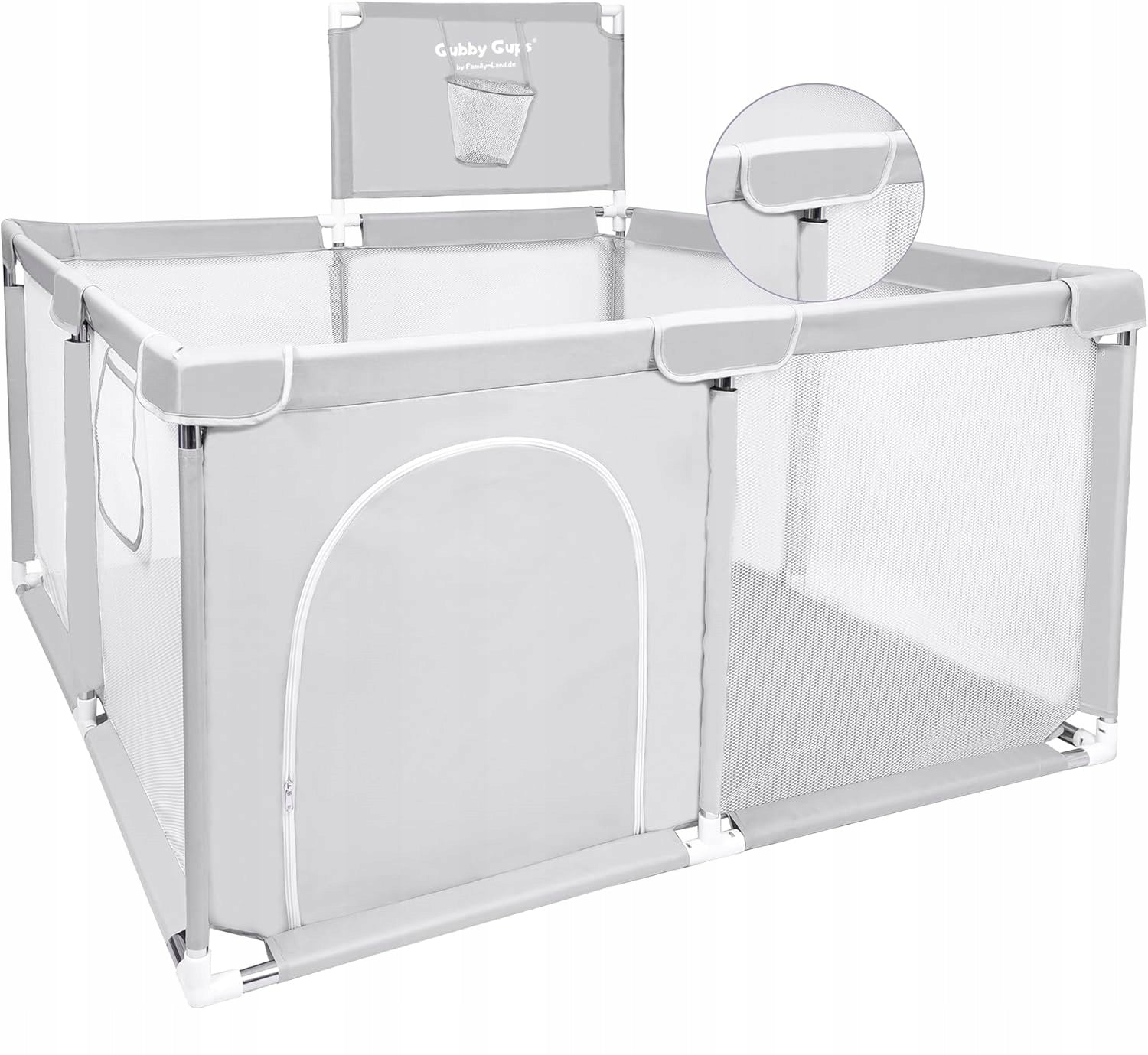 Playpen for children with basket, 128x128x66 cm, from 6 months Gubby Gups