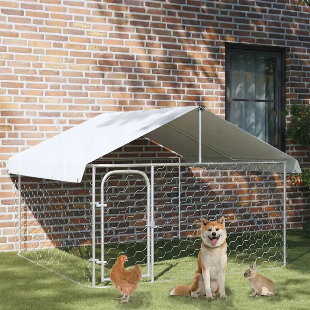 Playpen for dog with roof, 200 x 200 x 150 cm Brand VidaXL