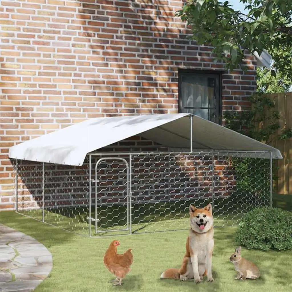 Playpen for dog with roof, 300 x 300 x 150 cm Brand VidaXL