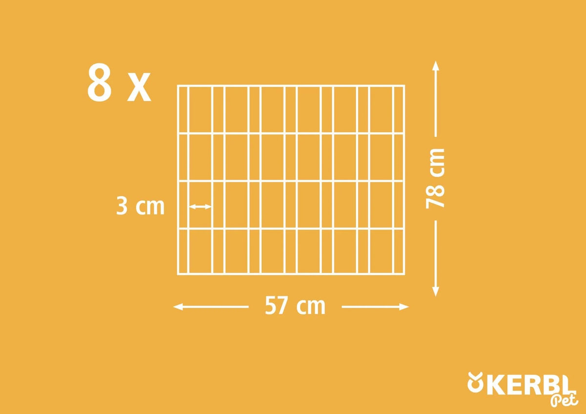 Playpen for dogs, rabbits and rodents, 8 elements, 57 x 78 cm, Kerbl Brand no brand