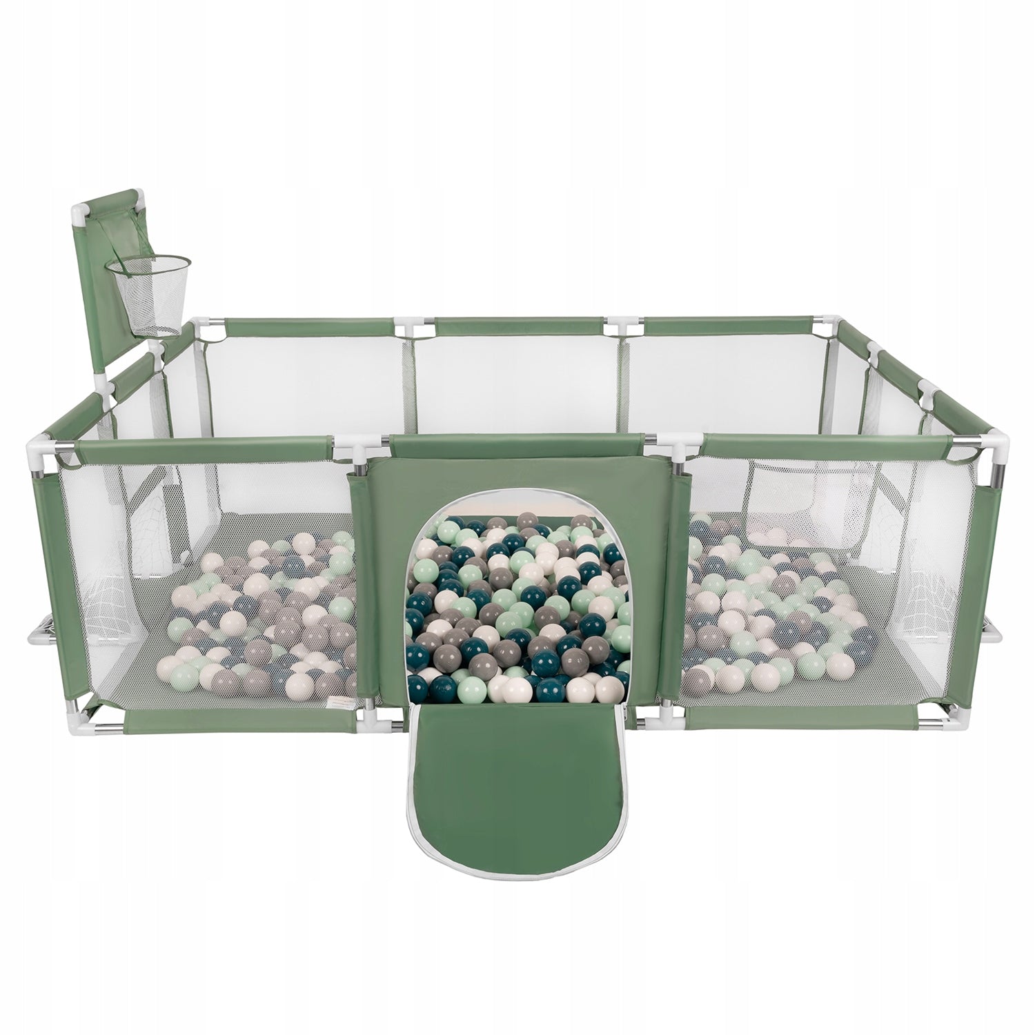 Playpen green Children's pitch Basket Goals 100 balls Selonis BO-100X Color multicolor