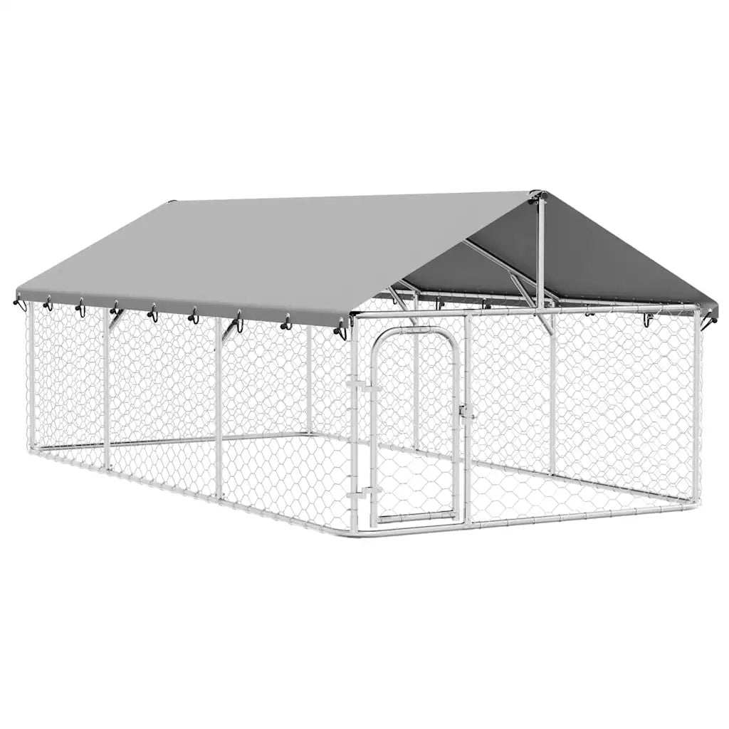 Playpen with roof for dog, 400x200x150 cm Brand VidaXL