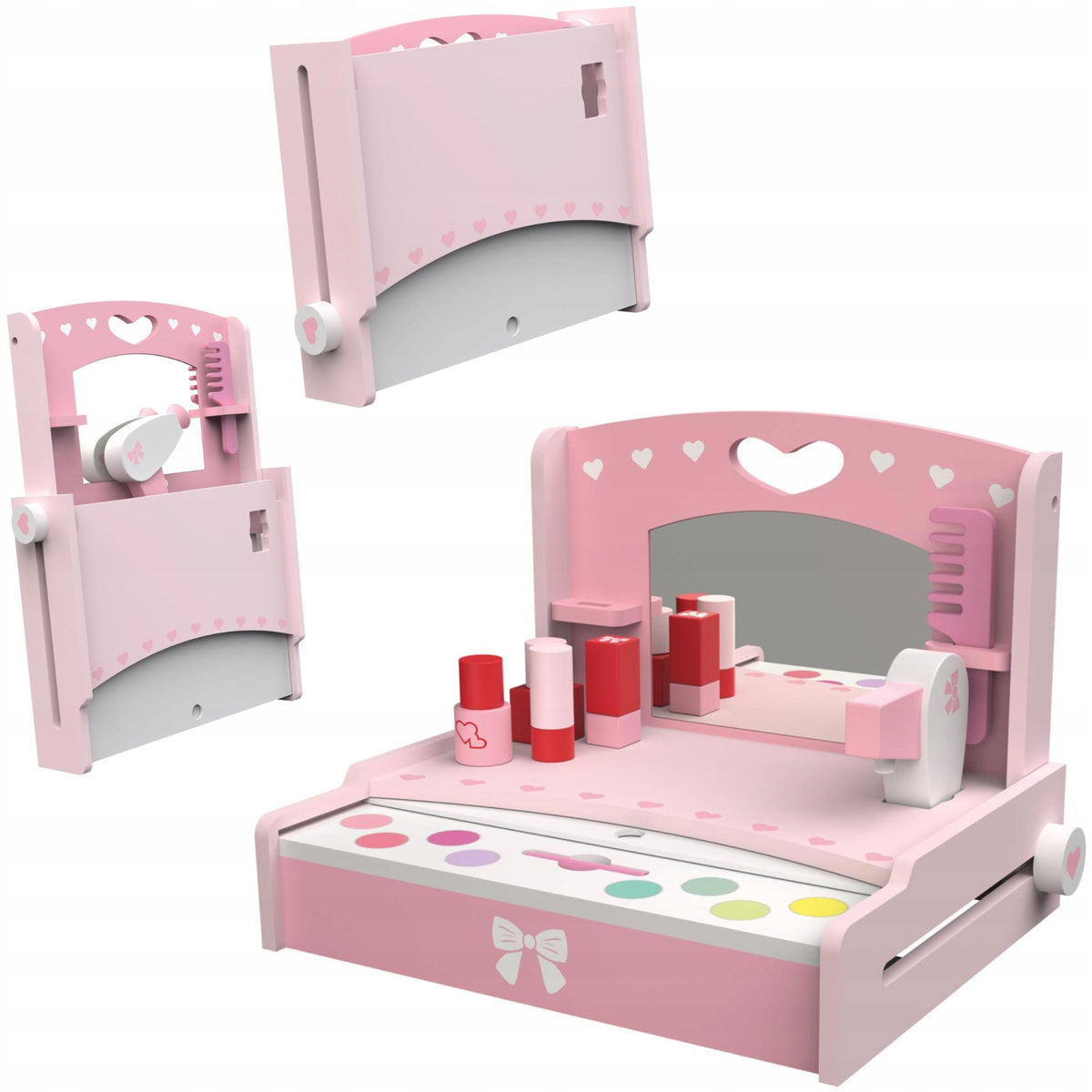 Playtive Wooden Mini Dressing Table Pink | Kids Playset