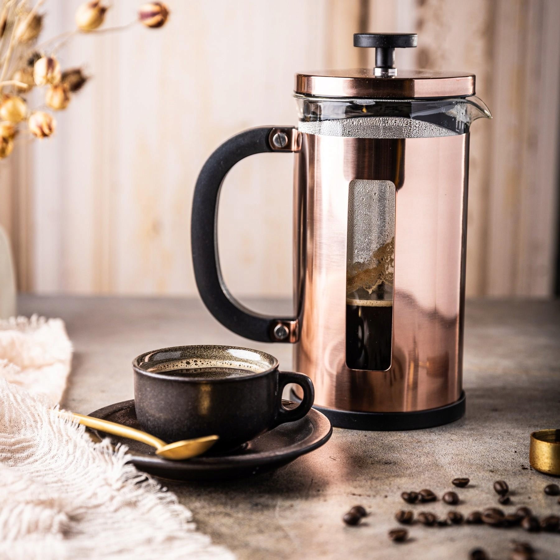 Plunger Tea Maker French Press ROSE GOLD 1000ml Manufacturer code KB-7740