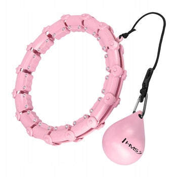 Plus size hula hoop with projections and weight HMS HHW11 light pink
