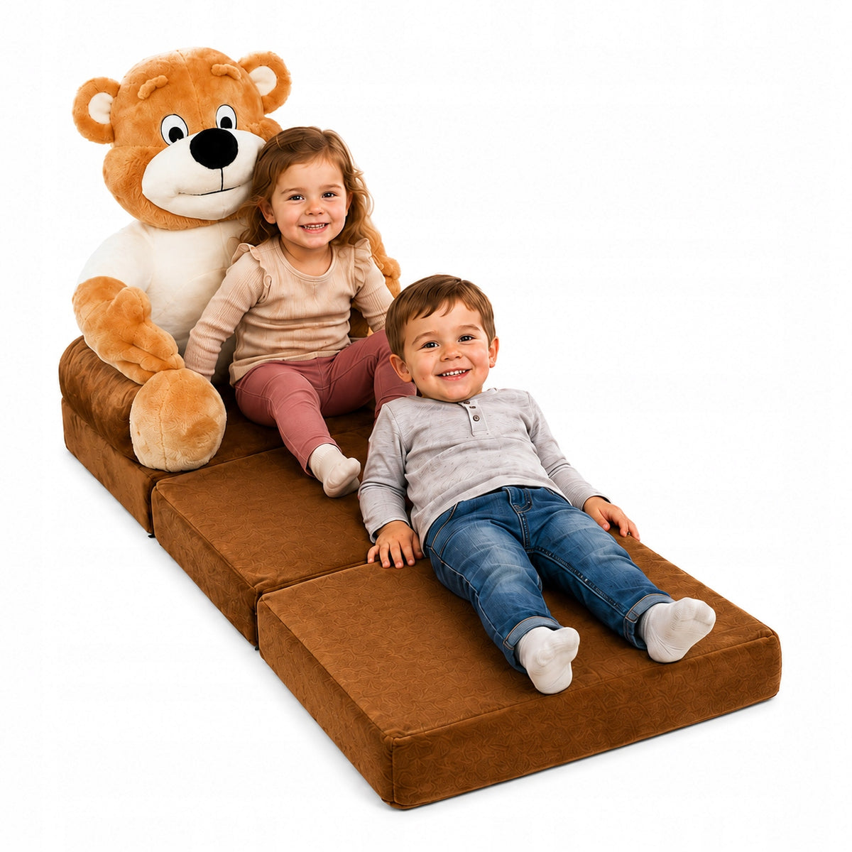 Plush Baby Couch Brown Bear XXL Reclining Highchair for Room Manufacturer code Leżanka miś