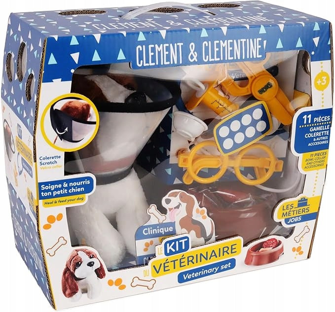 Plush Dog Veterinarian Fun Treatment Kit Veterinarian GIFT Manufacturer code clement