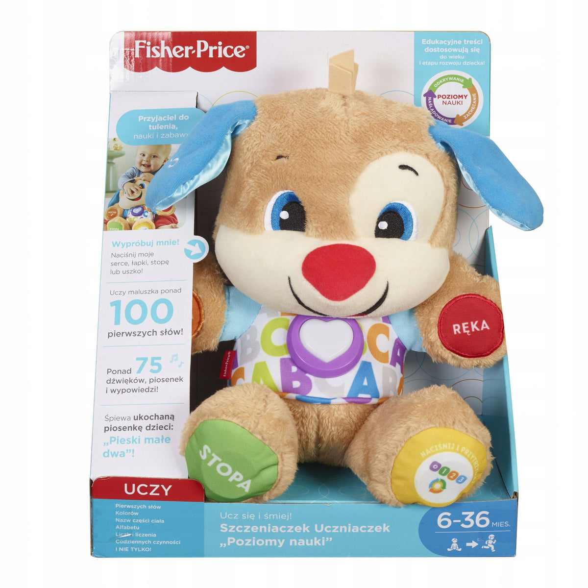 Plush Fisher-Price Learn and Laugh Puppy Student FPM71