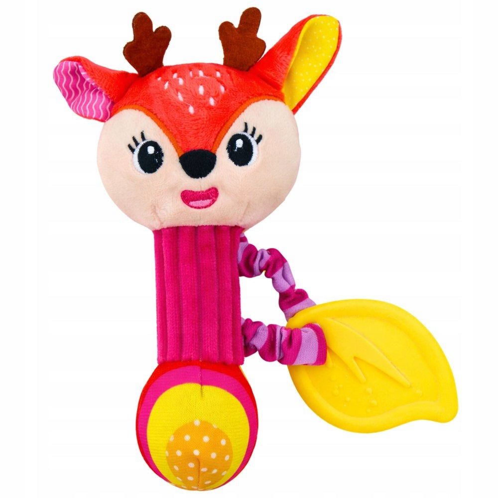 Plush Rattle DEER TEETHER SQUEAKER Gift for Baby 0m+ Packaging status original