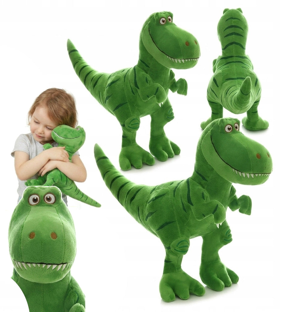 Plush Toy Dinosaur T-Rex 40cm Green With Belts Smiling For Children Toy