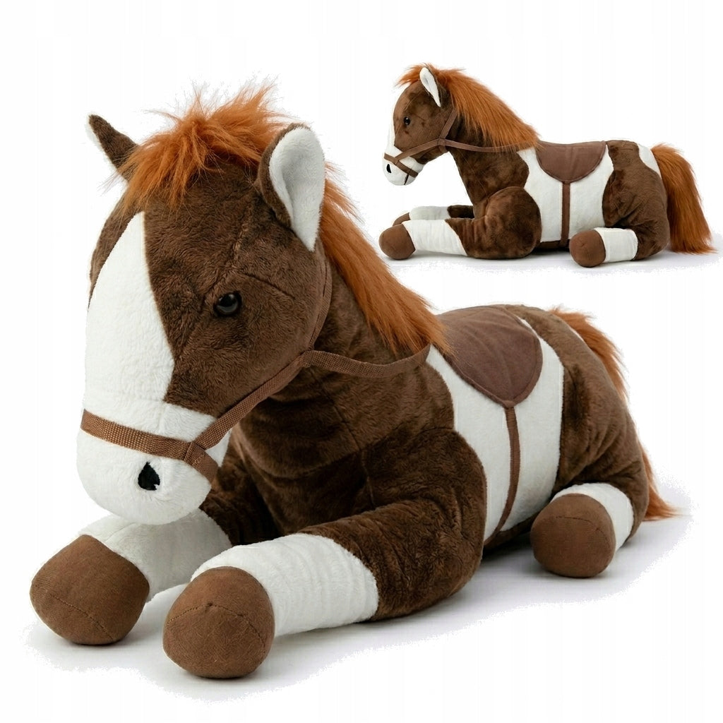 Plush Toy Horse Large Plush Pooh Brown and White Hugging Gift 50 Cm Packaging status original