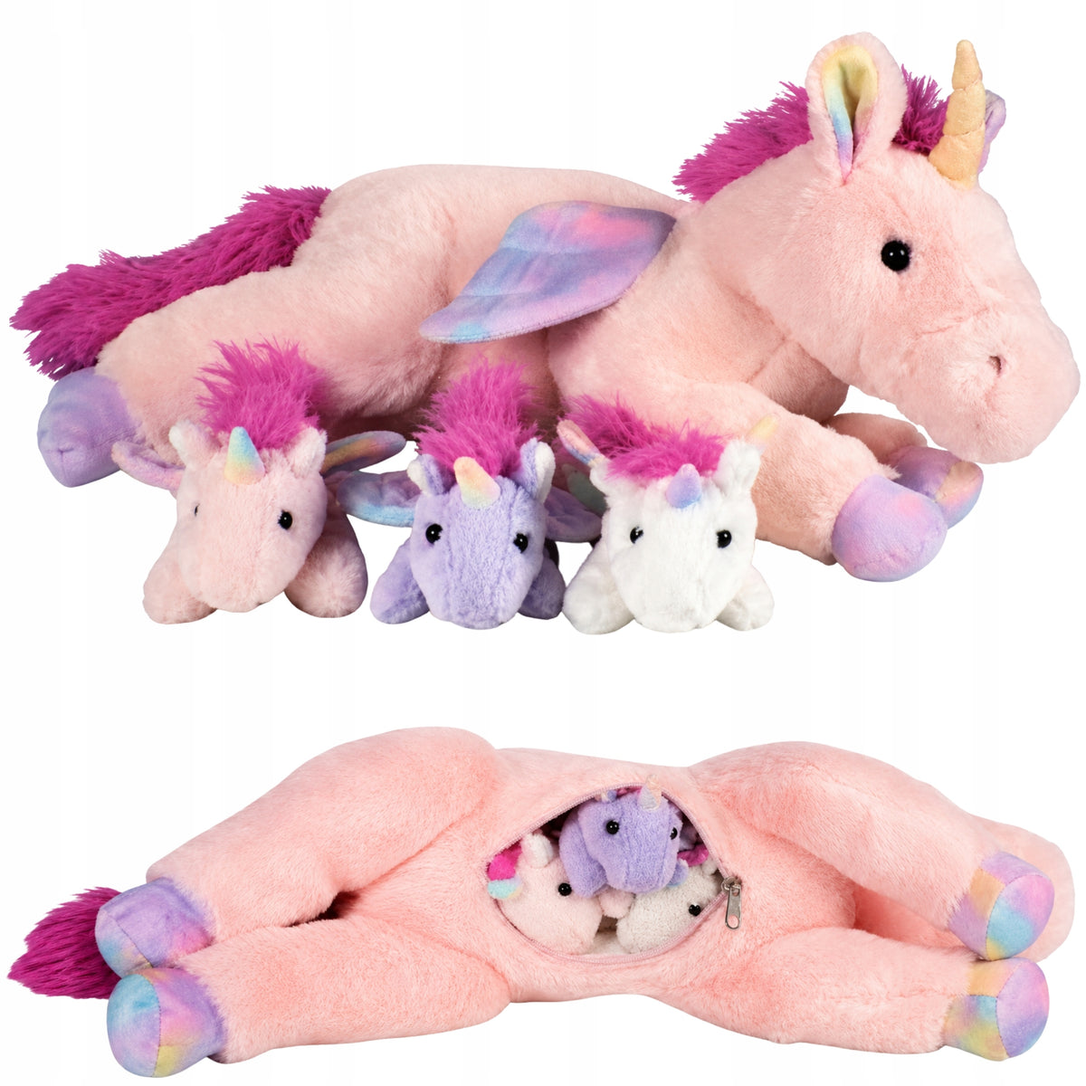 Plush Toy Hugging for Children Cozy Noxxiez Unicorns with Mom 50cm