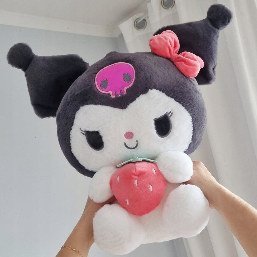 Plush Toy large Kuromi with strawberry 50 cm