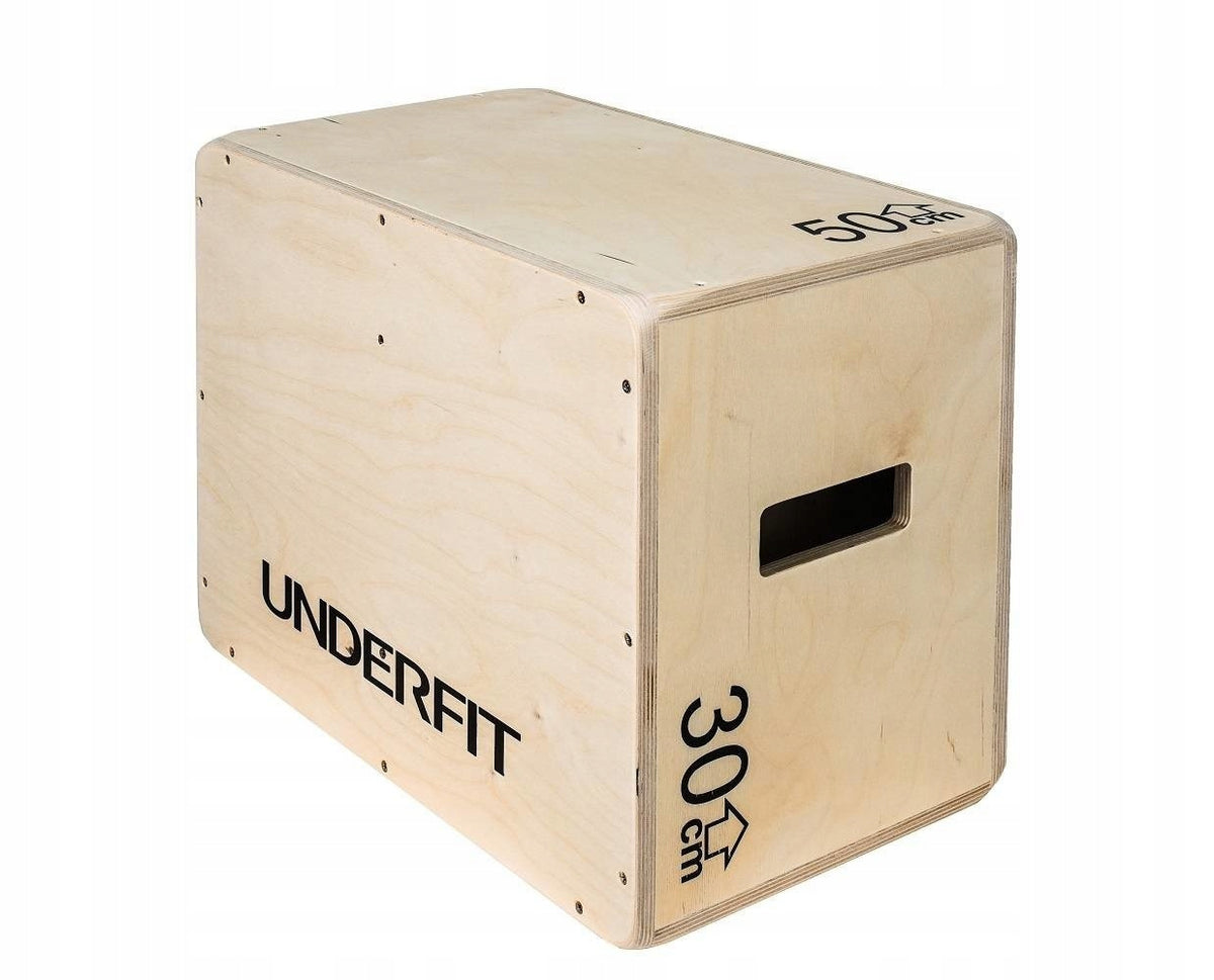 Plyometric box UNDERFIT wooden 50 x 40 x 30 cm