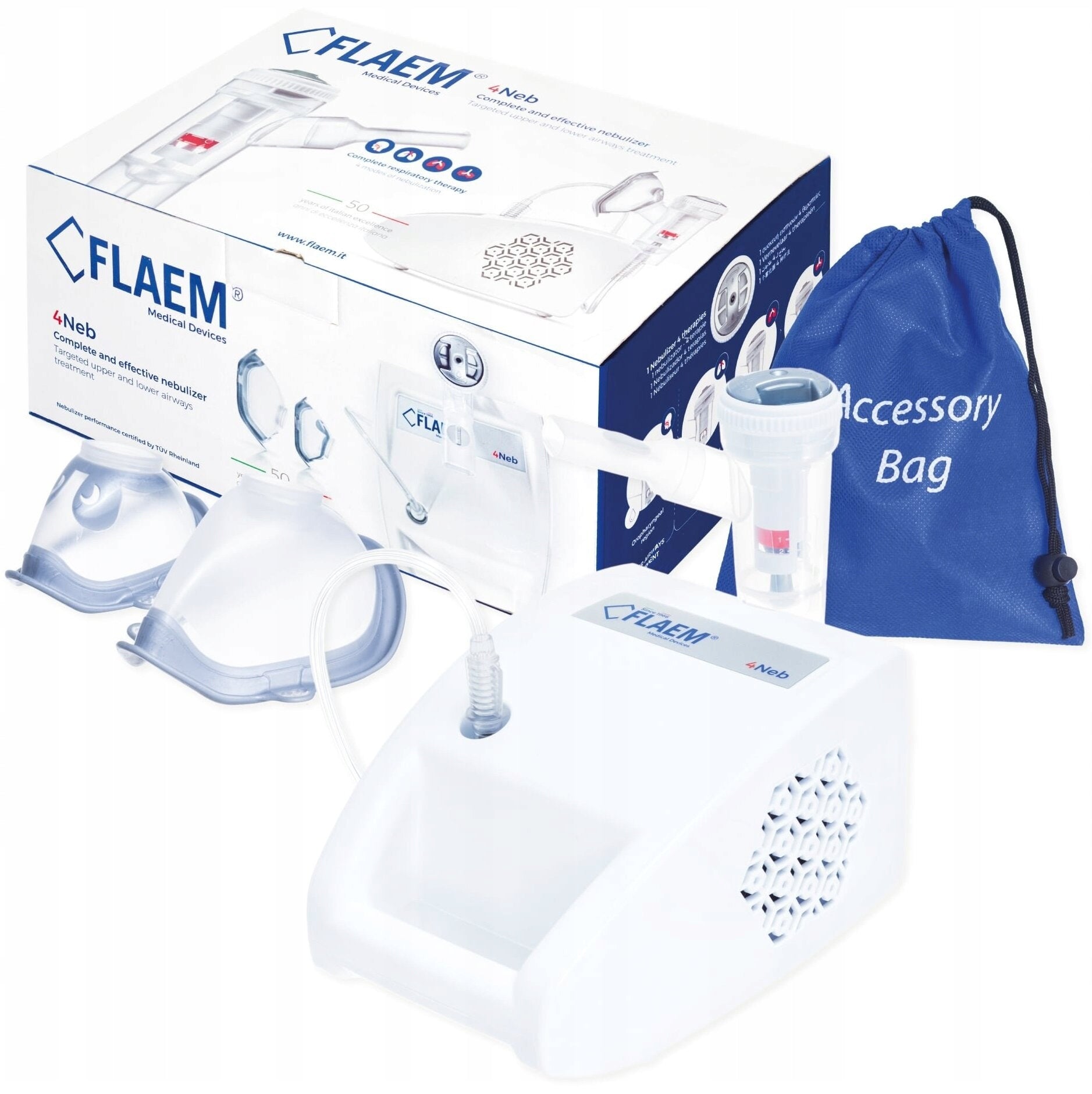 Pneumatic nebuliser inhaler FLAEM 4NEB 0.53 ml/min Medical device no