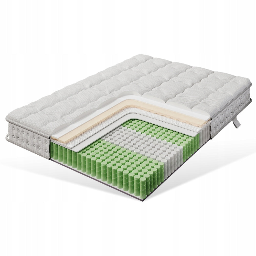 Pocket mattress 7 zones 140x200x15cm H3 hybrid orthopedic foam Brand Arhatreya