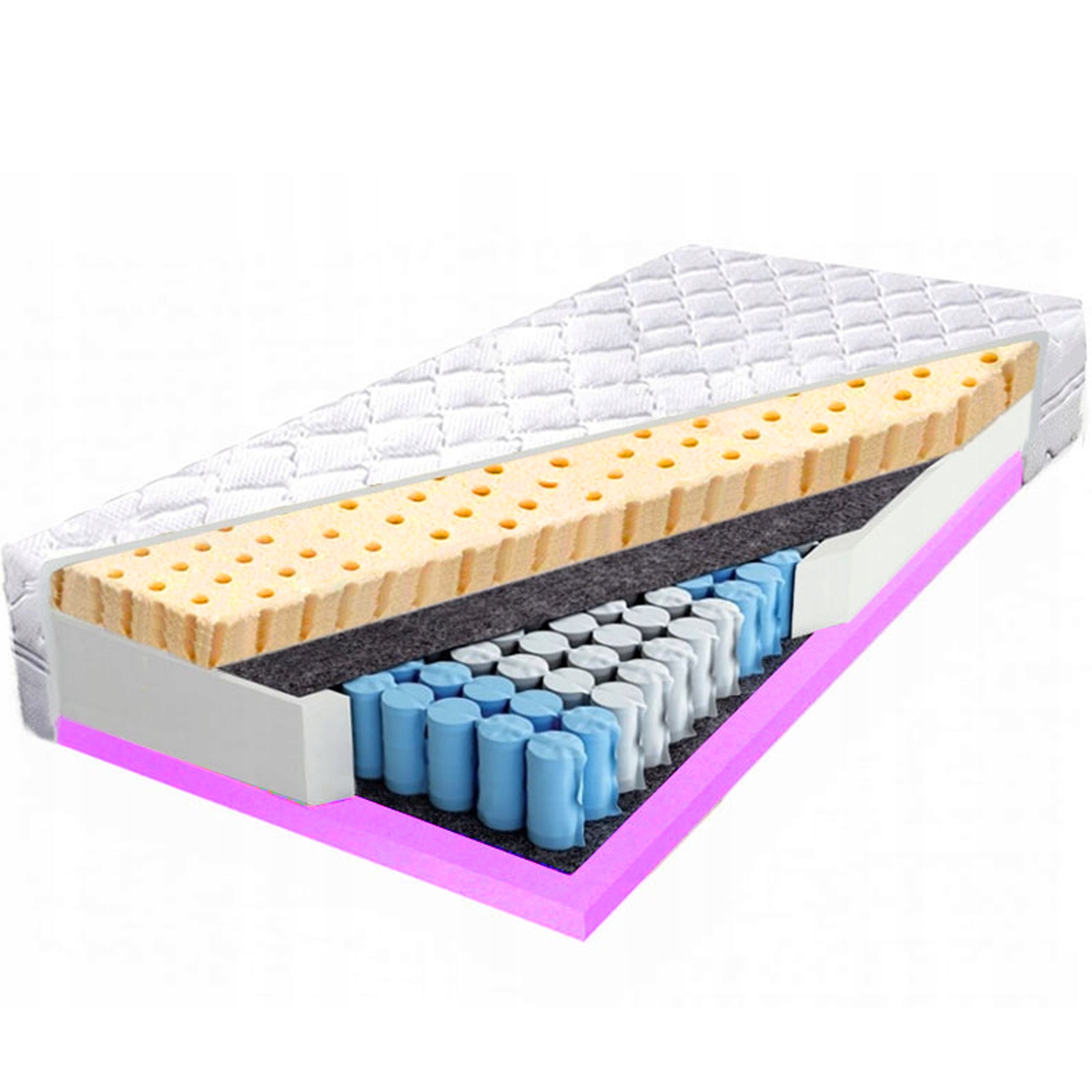 Pocket mattress 80x200 up to 6 cm latex 21 cm foam H2