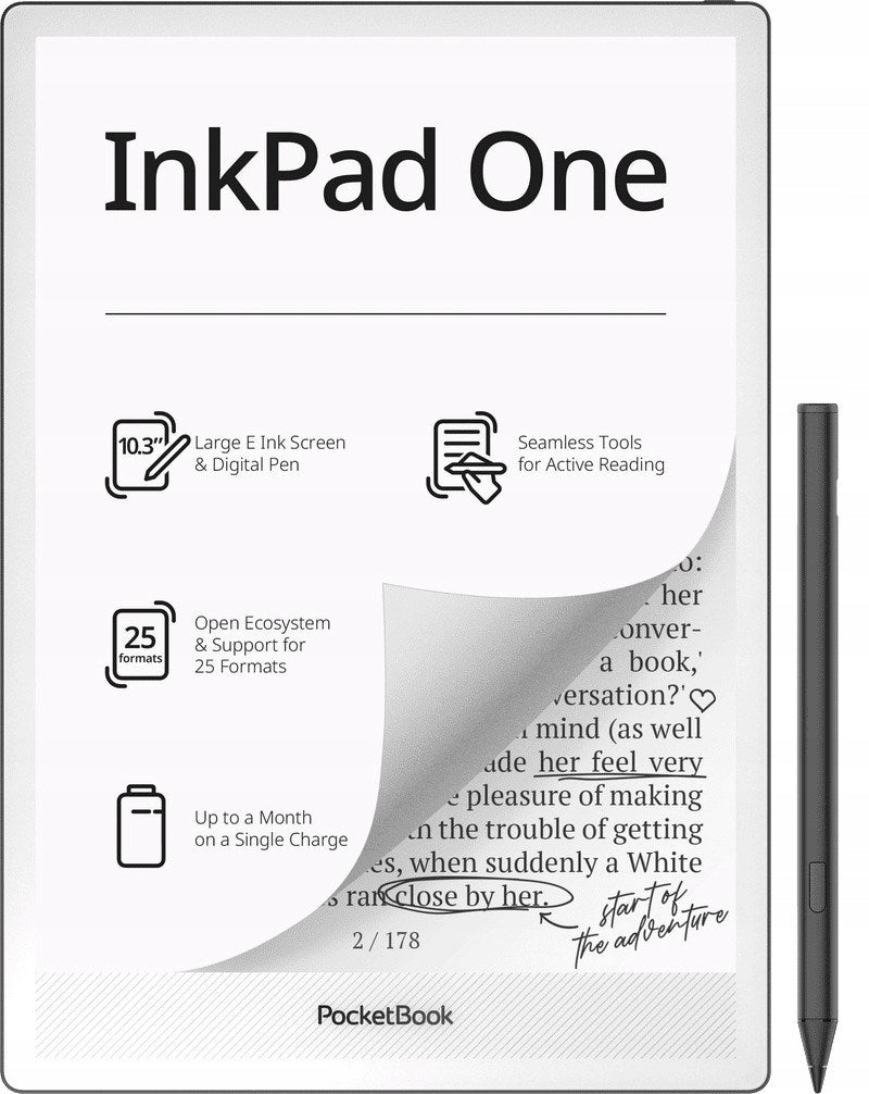 PocketBook InkPad One 1030 10,3 32GB Wi-Fi Black + STYLUS
