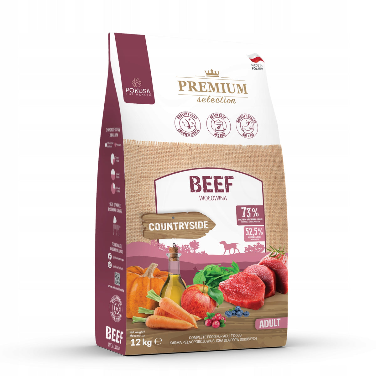 Pokusa Premium Selection Beef Adult 12 kg Brand Pokusa