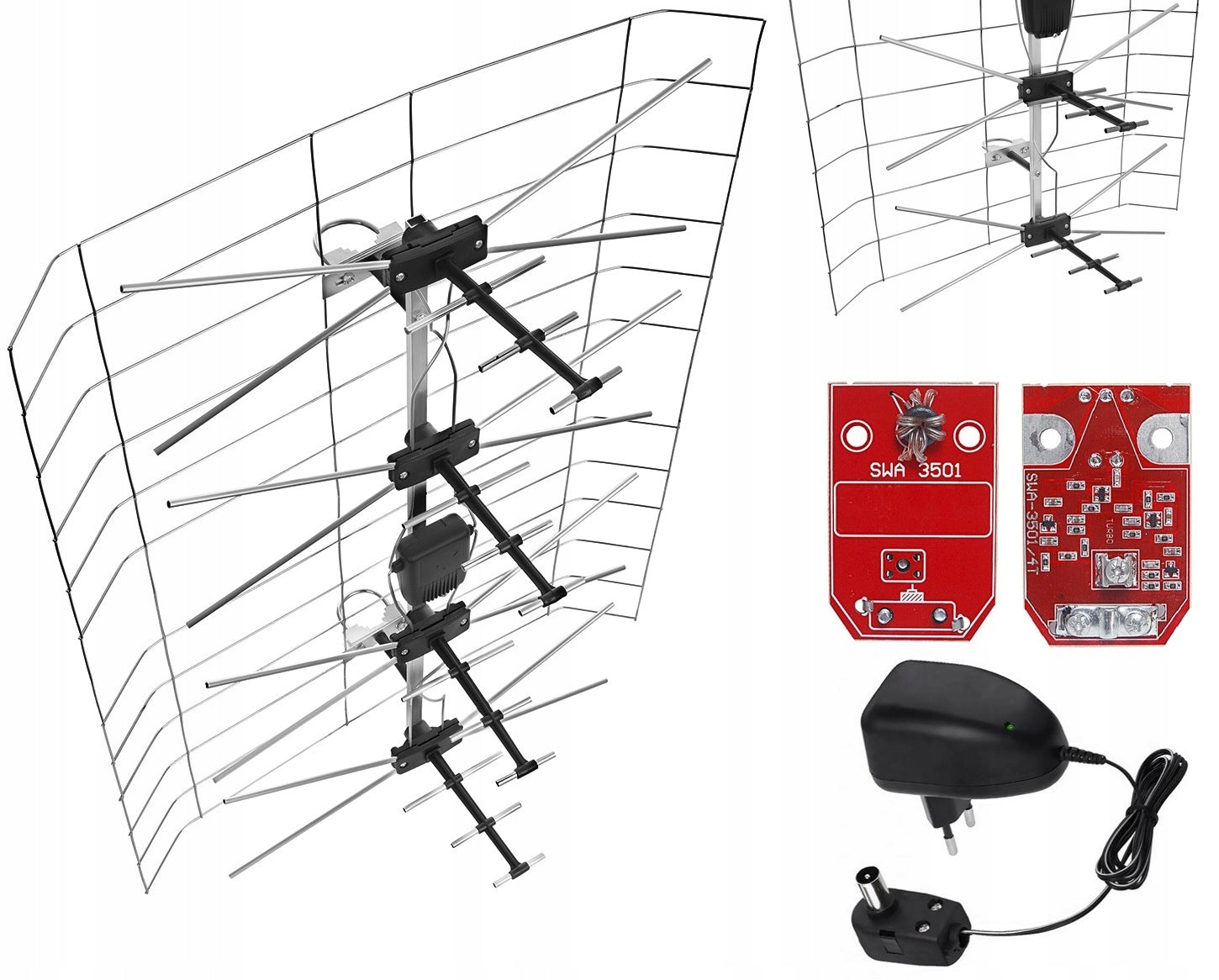 Poland POWERFUL DVB-T MUX8 150km mesh TV ANTENNA POLISH PRODUCT !