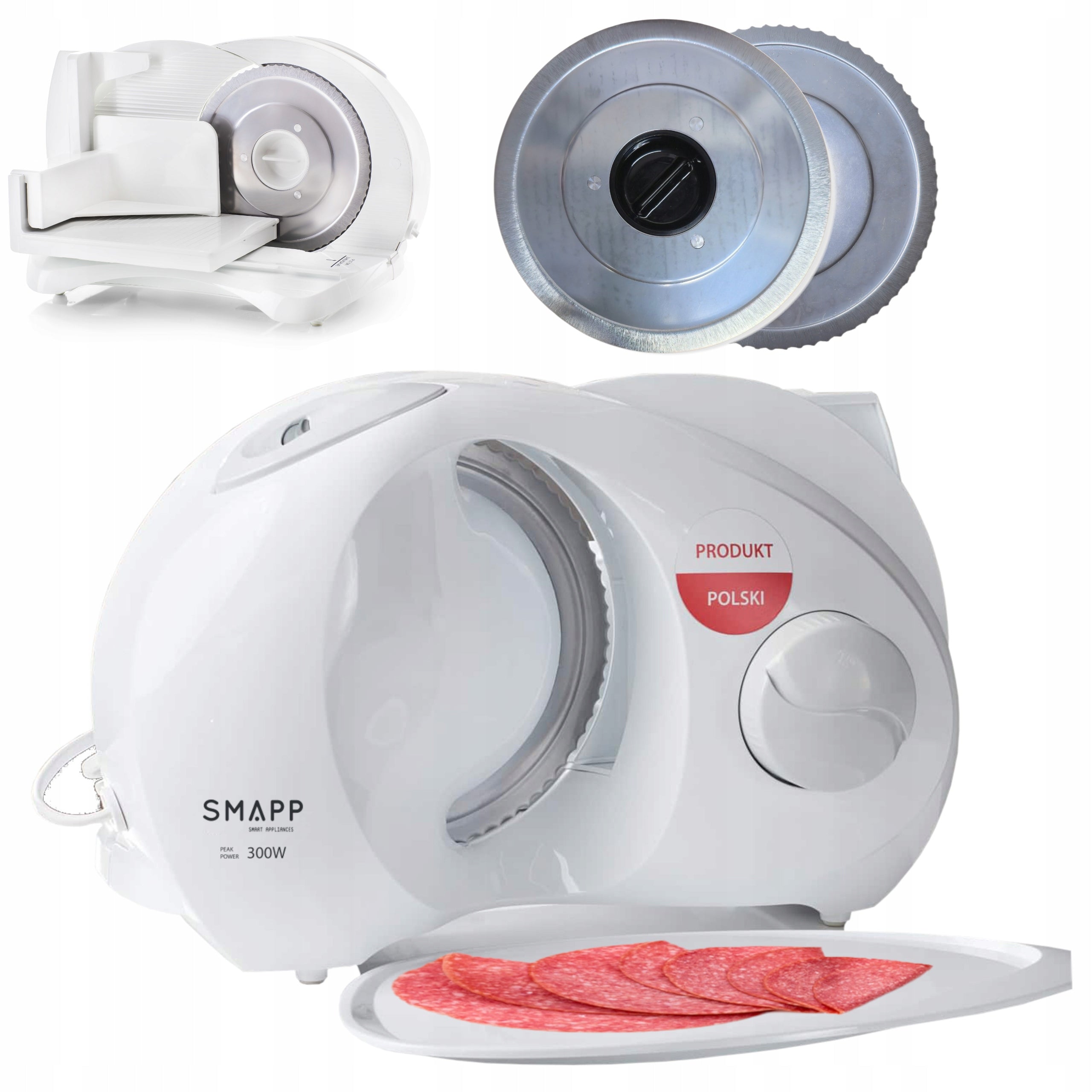 Poland SLICER SMAPP 294.5 WHITE 2 KNIVES INCLUDED, ADDITIONAL TO CHEESE