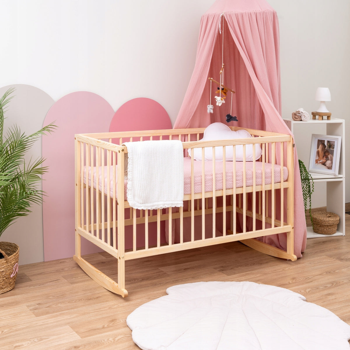 Poles for crib and cradle with holes, unvarnished Manufacturer code BIEGUNY_Z_OT_NIE