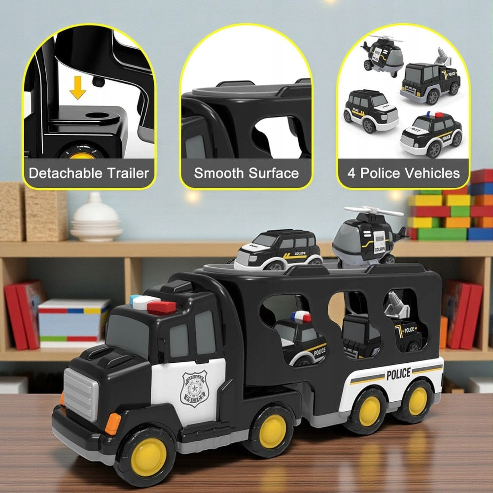 Police Car Tow Truck Drive Vehicle Kit Effects LED Music 7in1 Packaging status original