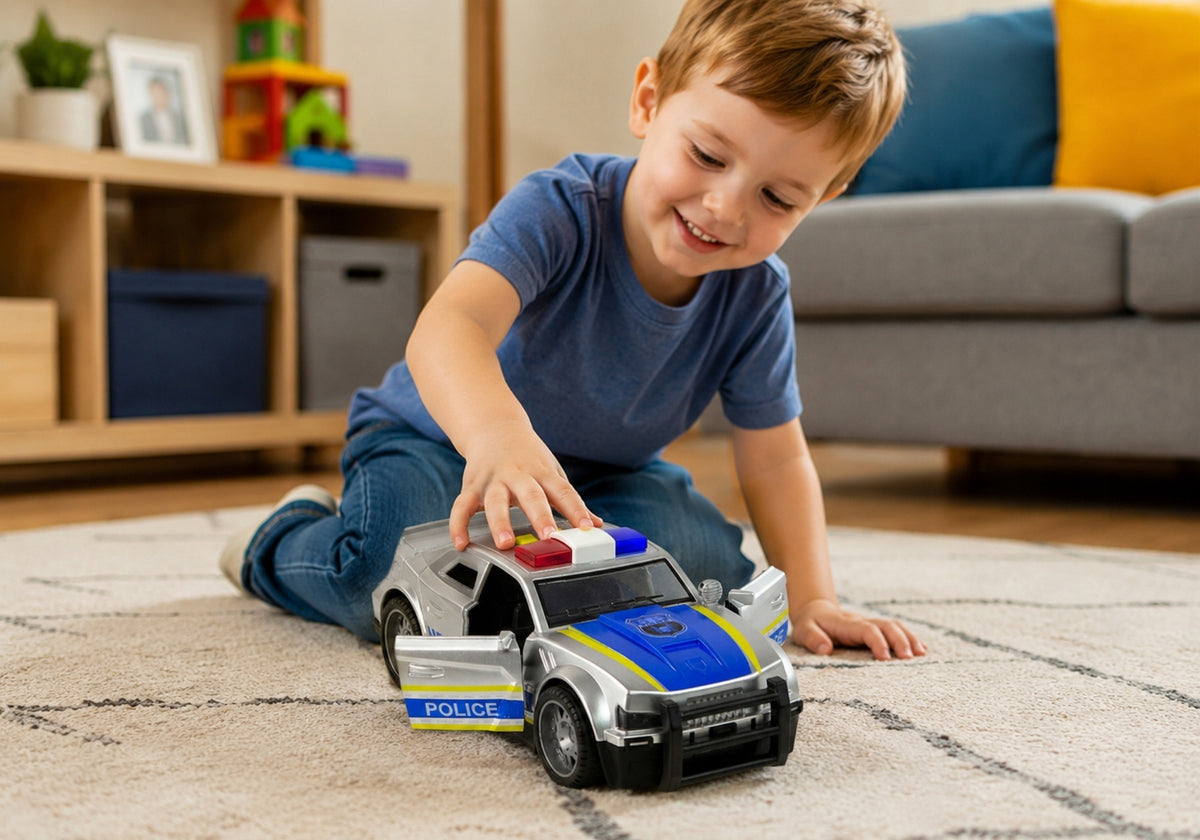 Police car Sferazabawek 1:14 with sound and light, opening doors Brand Sferazabawek