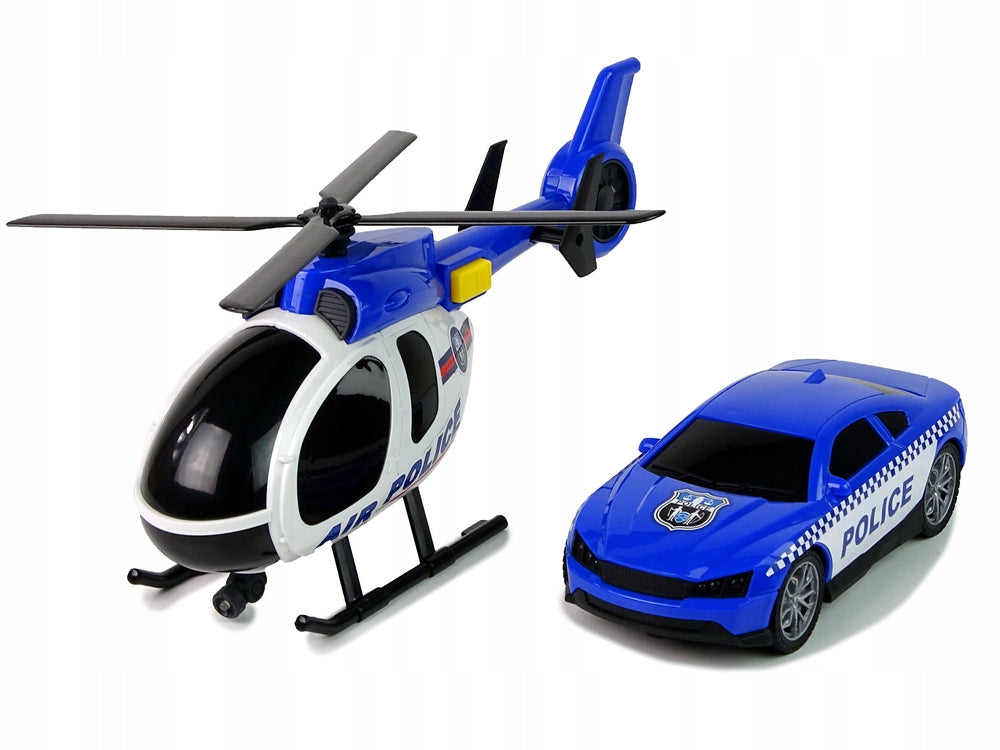 Police set helicopter police car DRIVEN Sound Brand QULKI