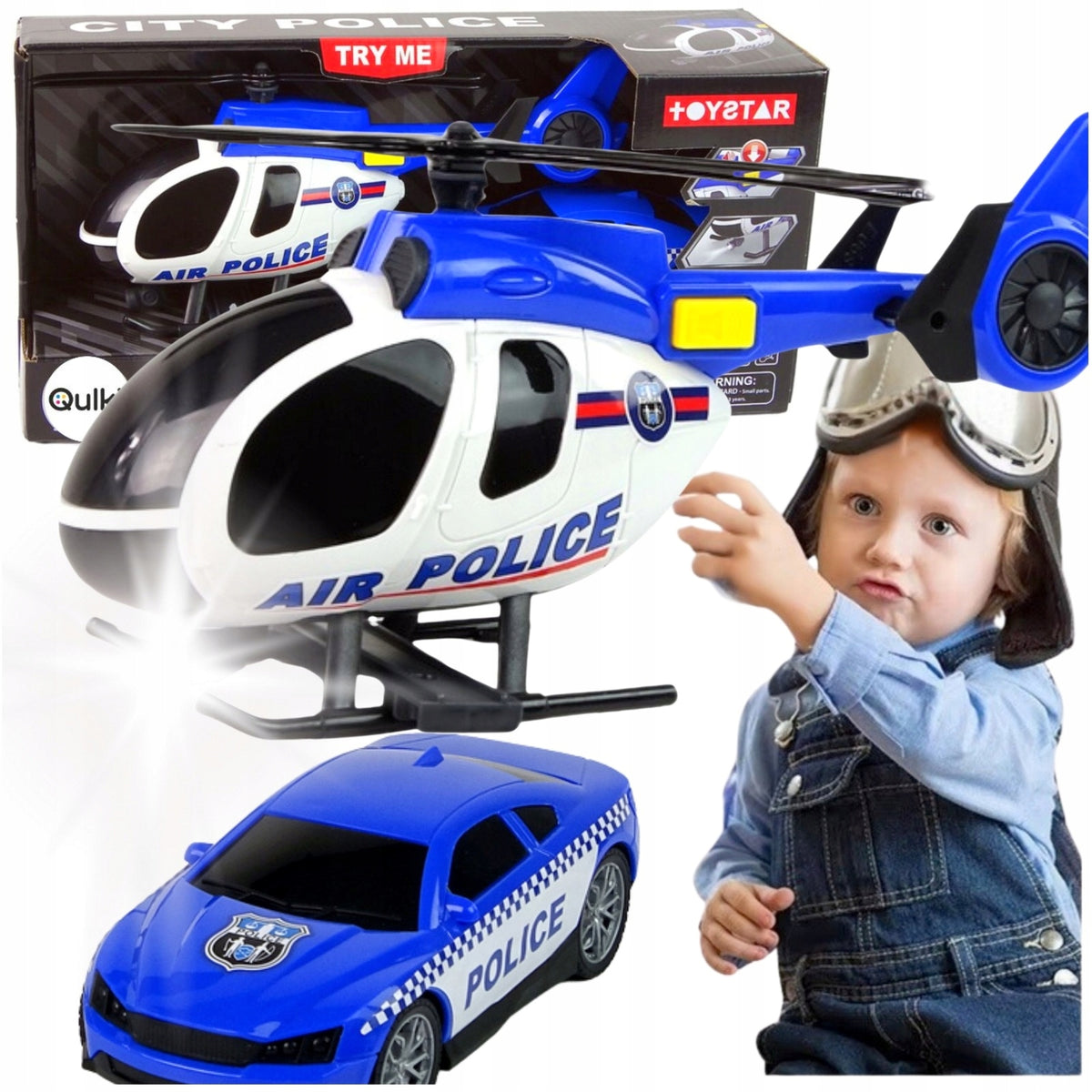 Police set helicopter police car DRIVEN Sound