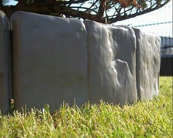 Polish Garden edging Stone Curb 2,5m Palisade Fence GREY Solid Manufacturer Stone