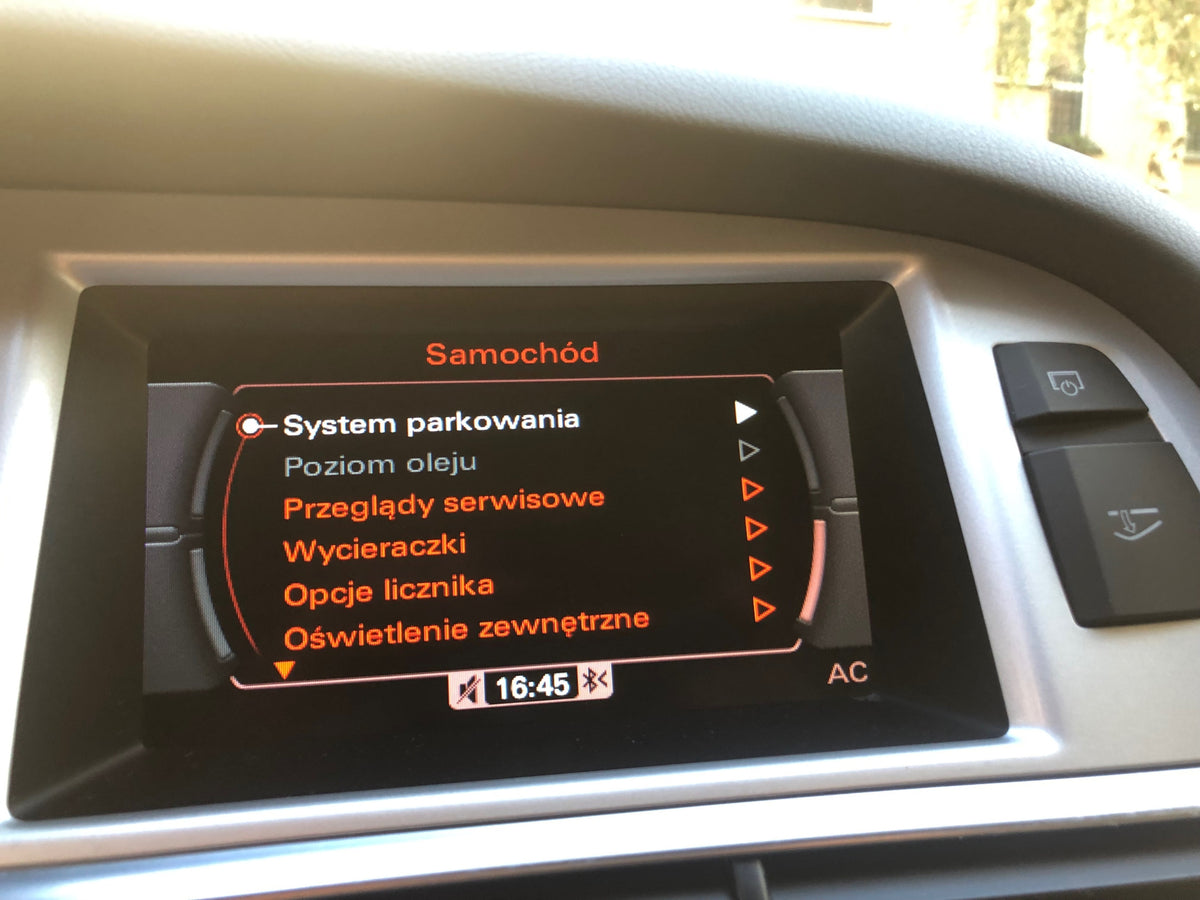 Polish Menu AUDI MMI 2G VOICEOVER 3G HDD 4G RMC MIB