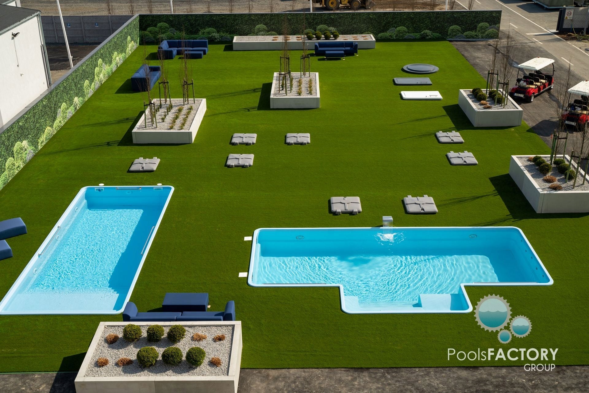 Polyester Garden Pool 6.7x3.2x1.55 Ready Digging SET Brand PoolsFACTORY GROUP