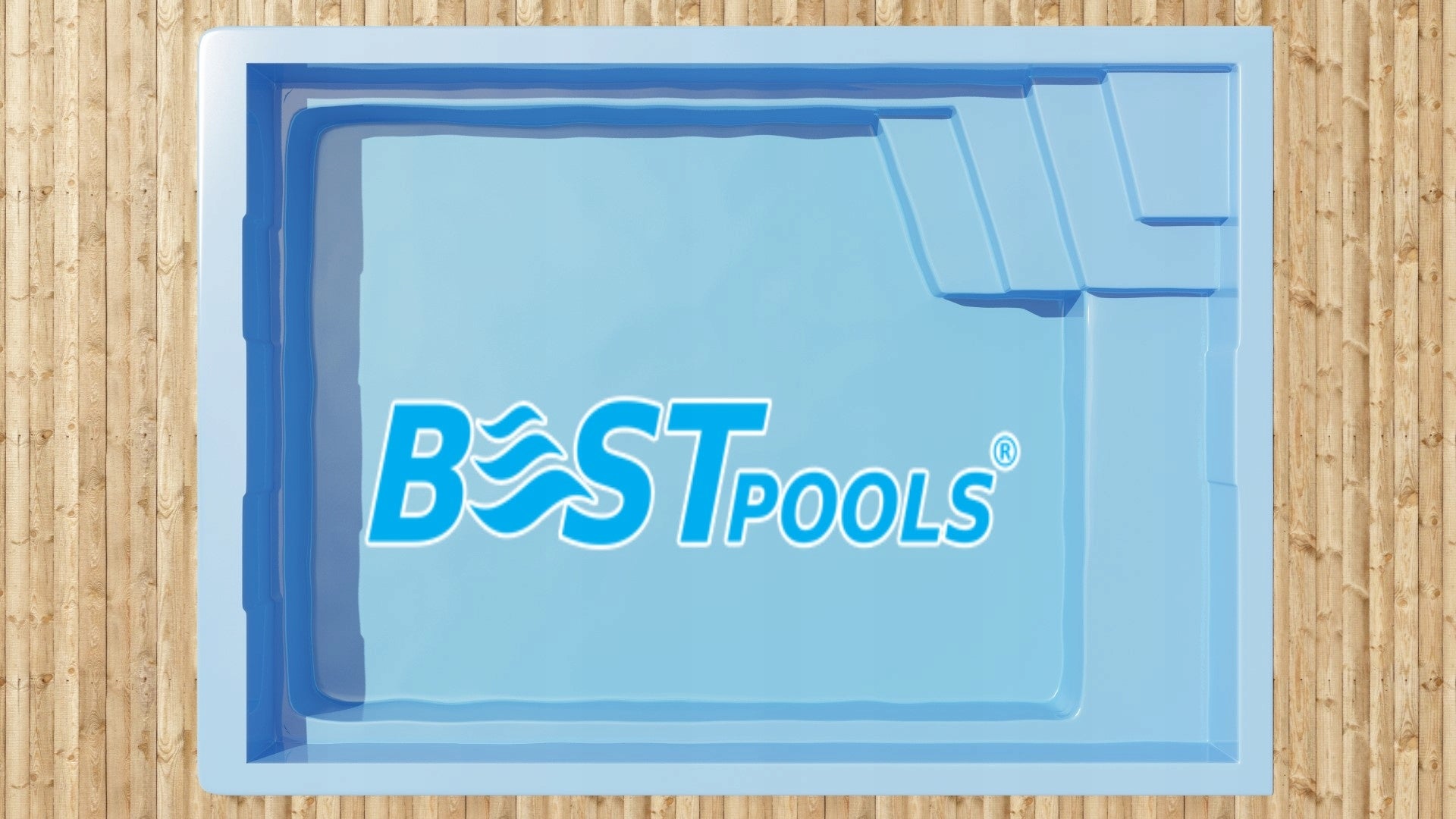 Polyester swimming pool Crete 4x2.5x1.4 with filter system and LED lamp