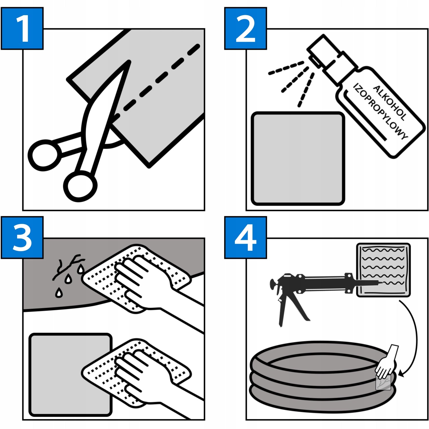 Polymer Adhesive 400g Pool With Tip For Easy Application Waterproof Manufacturer code Klej: Wodoszczelny, trwały, biały 400g