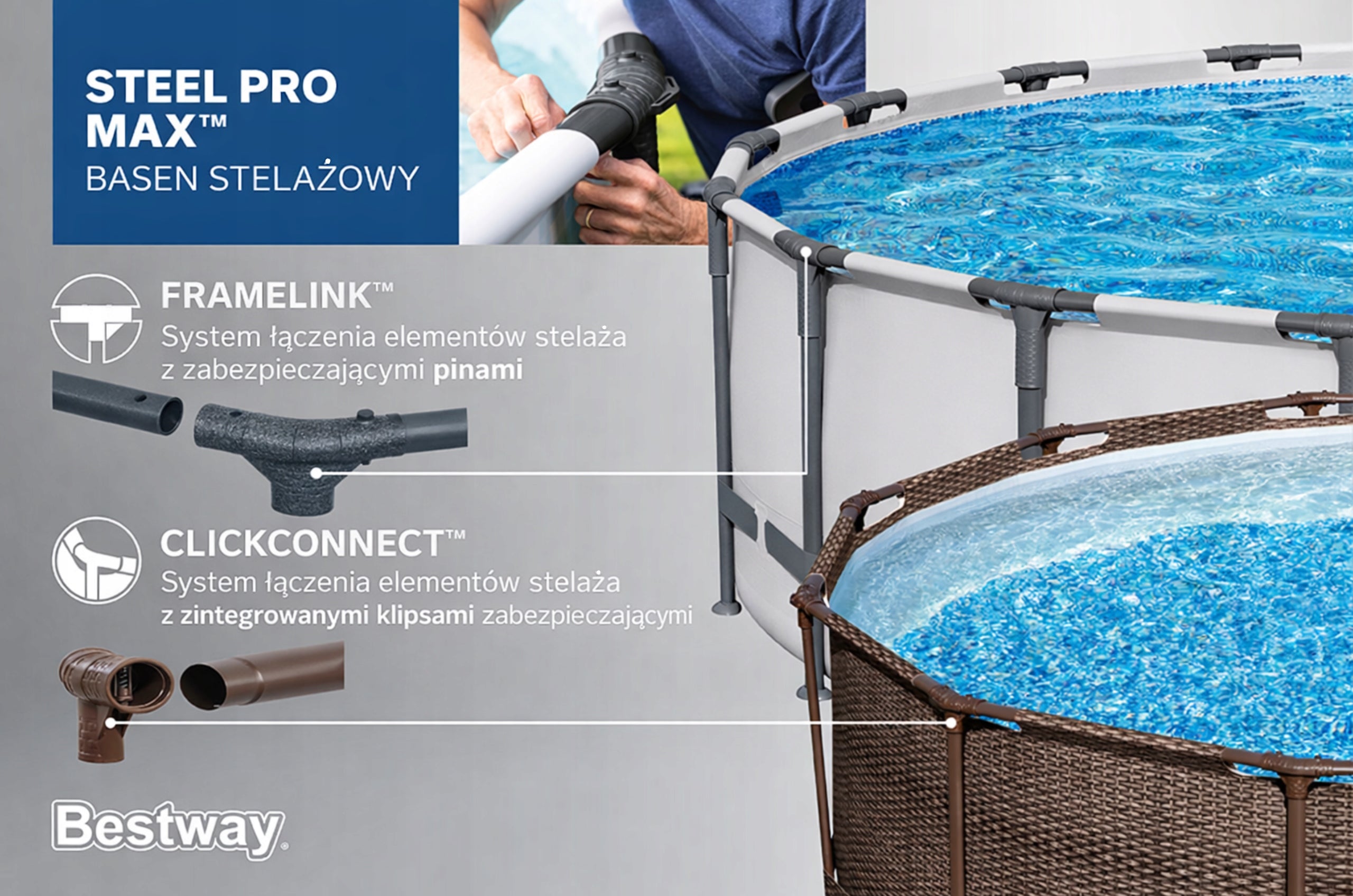 Pool 56416 Garden Framed 366x76cm Bestway Kind frame