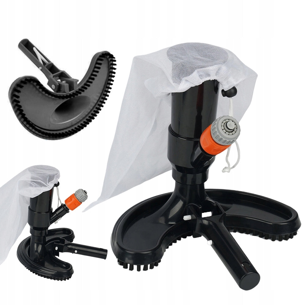 Pool Bottom Cleaning Vacuum Cleaner Set With Reusable Mesh Tools Packaging status original