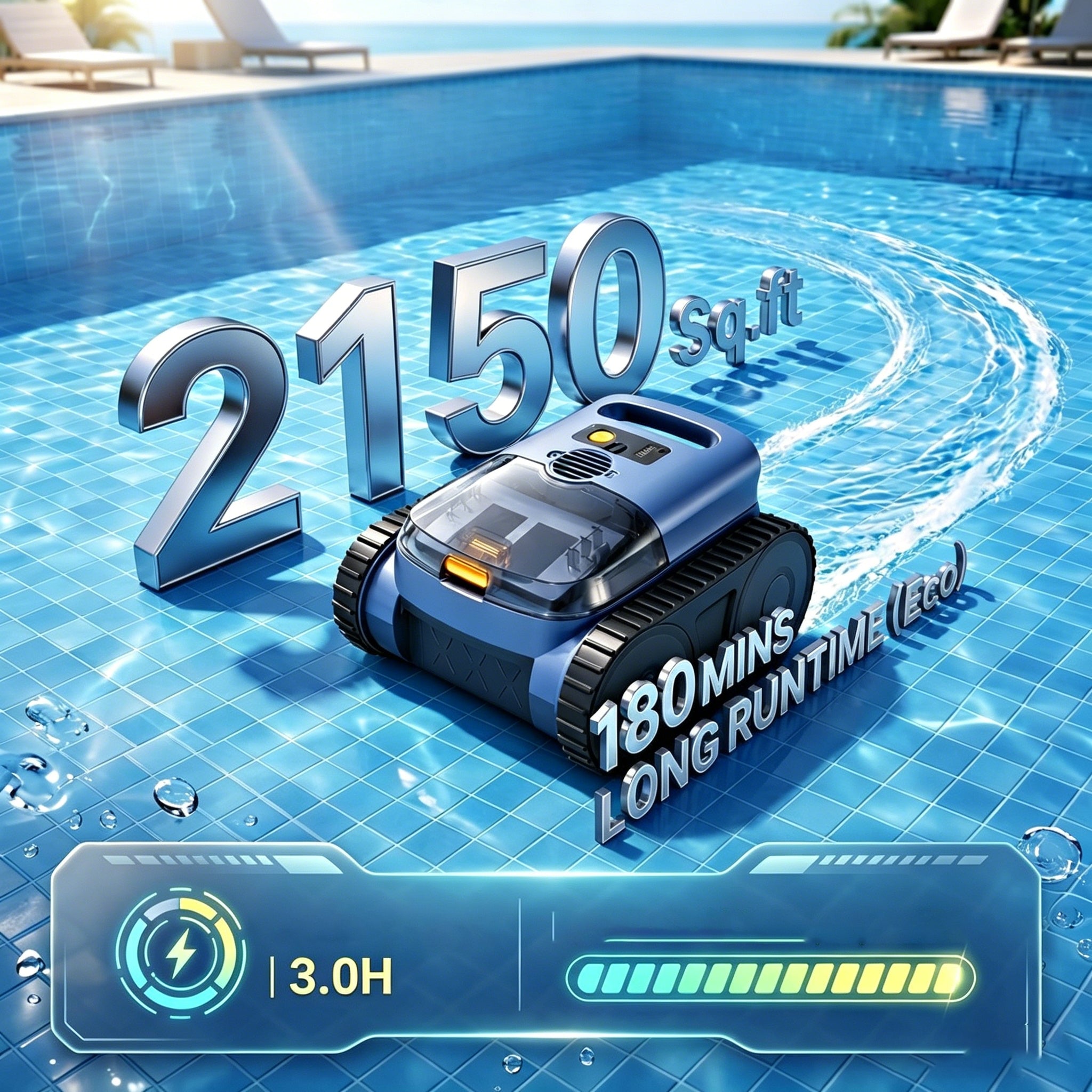 Pool Cleaning Robot Bottom Wall Pool Vacuum Cleaner + 4L FILTER Manufacturer Feward