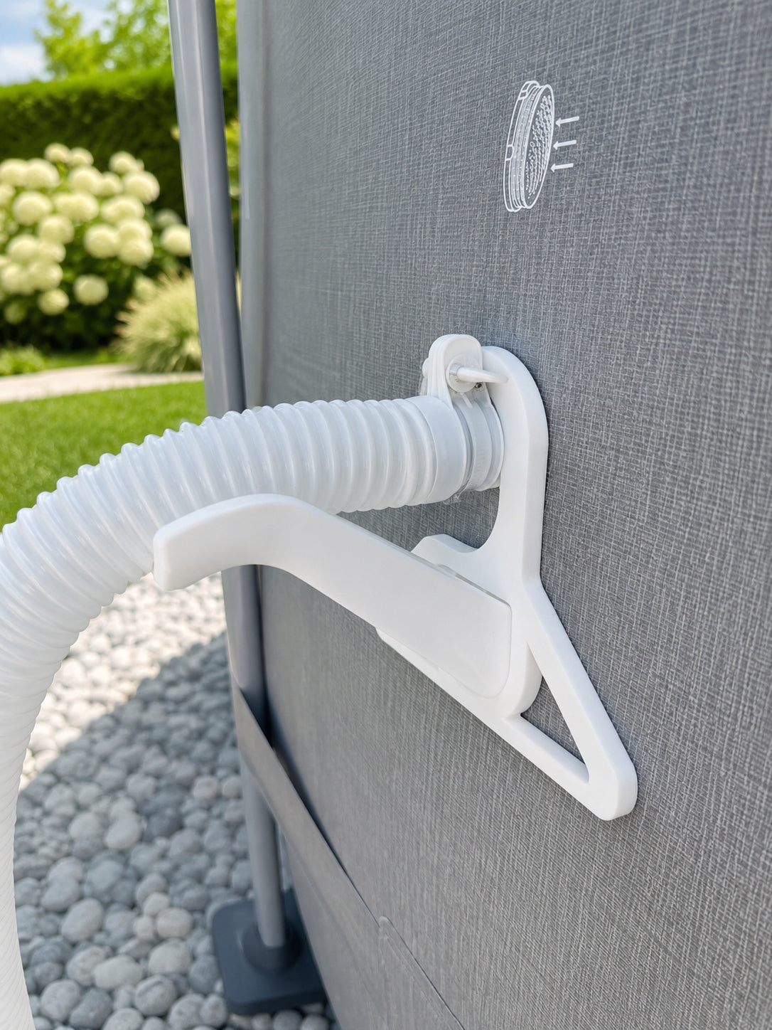 Pool Hose Holder Stand for Intex Bestway 38mm White 2 Pieces Packaging status original